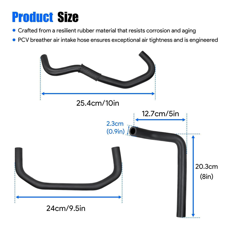 3PCS Breather Hoses Fit for Nissan Pathfinder 2005-2012/Frontier 2005-2019/Xterra 2005-2015/NV 2005-2020 4.0L Engine PCV Valve Hose Replace# 11823-EA20A 11826-ZL80B 11826-EA200