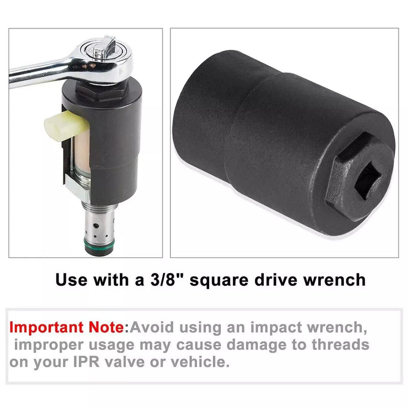 6.0 IPR Valve Socket & Oil Rail Adapters Kit & 6.0 High Pressure Oil Pump IPR Valve Air Test Fitting Tool with Seal Kit, Fits for Ford 6.0L Powerstroke Diesel Engine, Pack of 8
