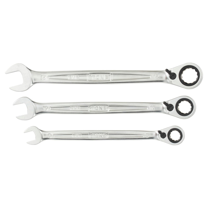 TONE Ratchet Ring Wrench Reversible Offset Set RMR300 3-Piece RMR300: Includes 3