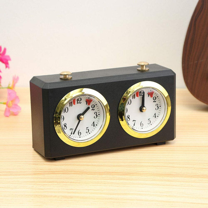 Professional Chess Clock - Analogue Game Timer with I-GO Count Up/Down, International Chess Timer Black