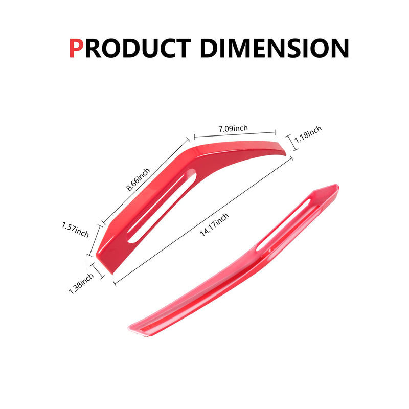 Hood Trail Sights Cover Trim for Ford Bronco 2/4 Door 2021 2022 2023 2024 2025 Accessories Engine Hood Hinge Covers Hood Side Release Handle Decoration Stickers Accessory, 1 Pair Red