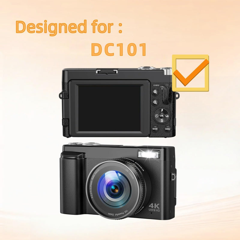 Screen Protector Designed for Duluvulu 4K Digital Camera (6 Pack) | HD Clear PET Film, Anti-Scratch, Designed for Zostuic / TEFTYMON / TESFOT DC101 Camera