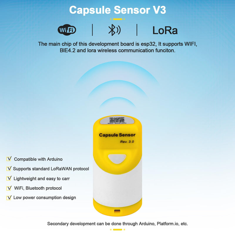 Capsule Sensor V3 for Meshtastic LoRa - 915MHz GNSS Sensor Portable Device with Board and Battery Inside