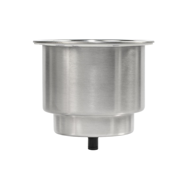 Whitecap Industries S-3511C Stainless Steel Flush Drink Holder - 3-7/8" Cutout, 2-1/4" to 3-1/8" Depth