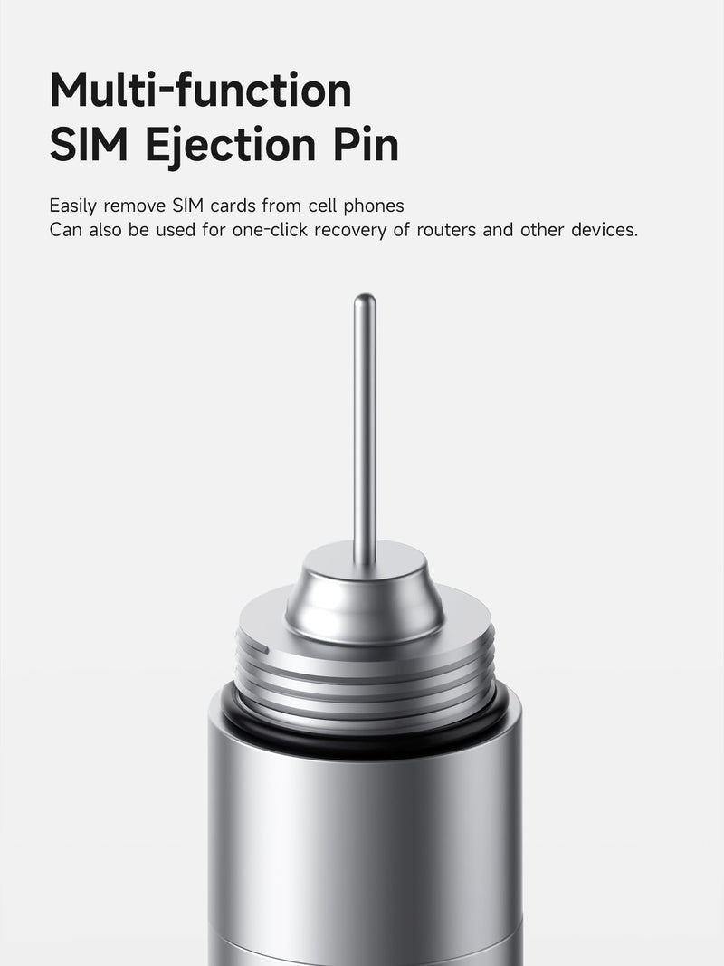 SIM Card Ejector Tray Removal Tool with Box Cutter, 2 in 1 EDC Portable Keychain Eject Pins Reset Needle Package Opener for iPhone Android Office and Home Use (CP03) CP03