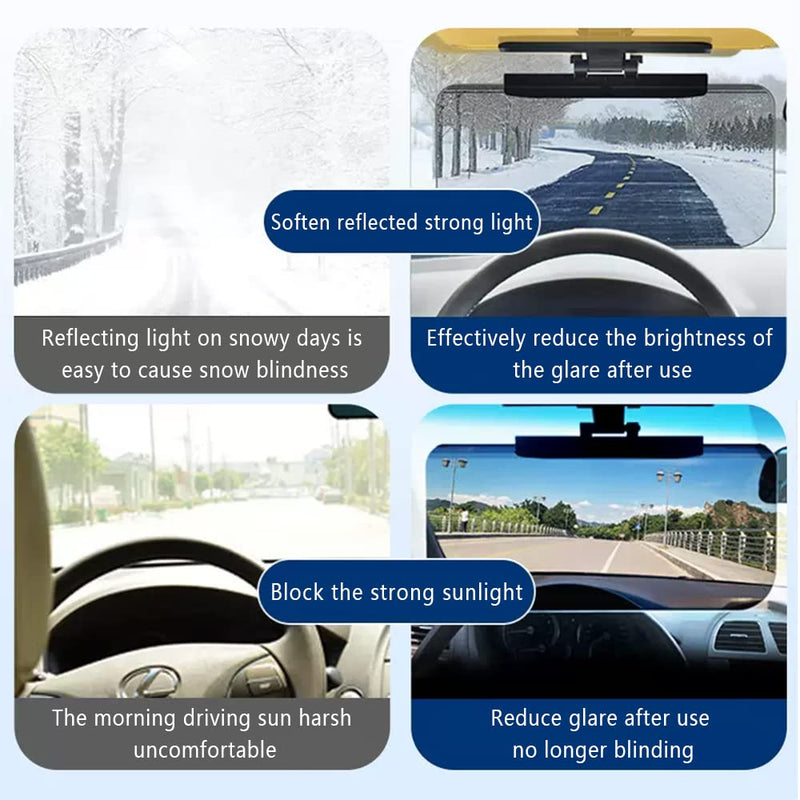 HD Visor Sunshade Extender for Car,72.5% Strong-Light Blocking Rate - Anti-Glare Car Visor Protect from Sun Glare, Snow Blindness and UV Rays (1Pcs) 1Pcs