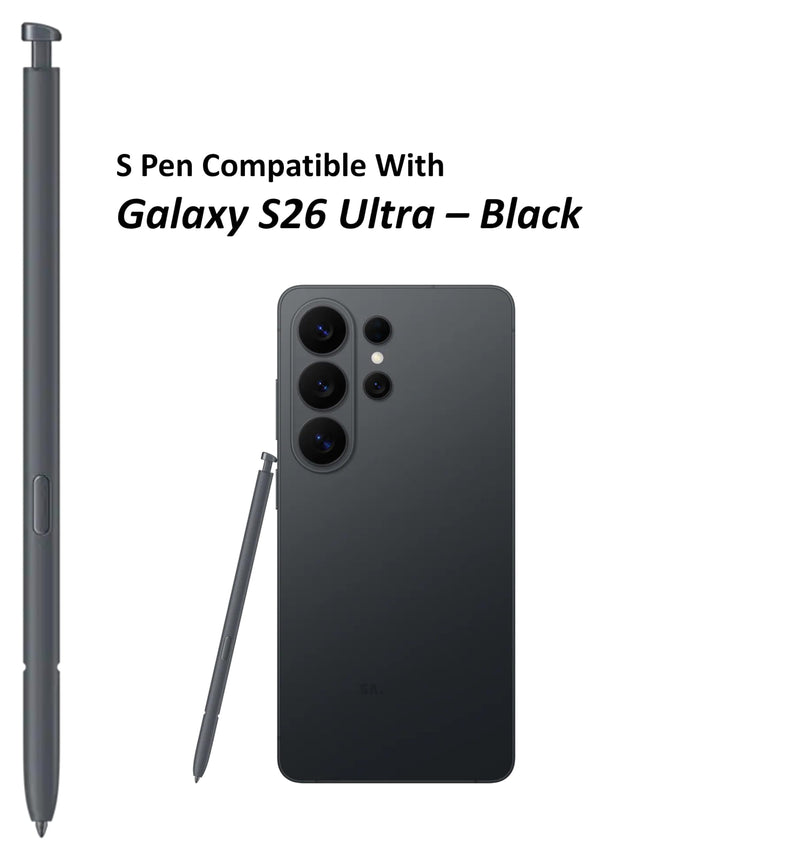 S26 Ultra S Pen Replacement for Samsung Galaxy S26 Ultra Stylus Pen, S Pen for S26 Ultra Pen with 5PCS Tips/Nibs Replacement (Black) Black