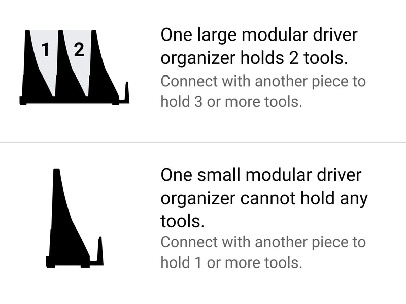 TEKTON 40-Tool Modular Driver Organizer Set (Black) | ODM91140 | Made in USA Black
