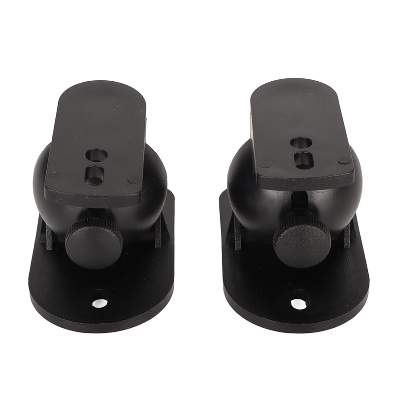 Plastic Speaker Wall Mount Bracket Adjustable Angle for Surround Sound Studio Speakers, Heavy Duty, Easy Install, 1 Pair with Hardware