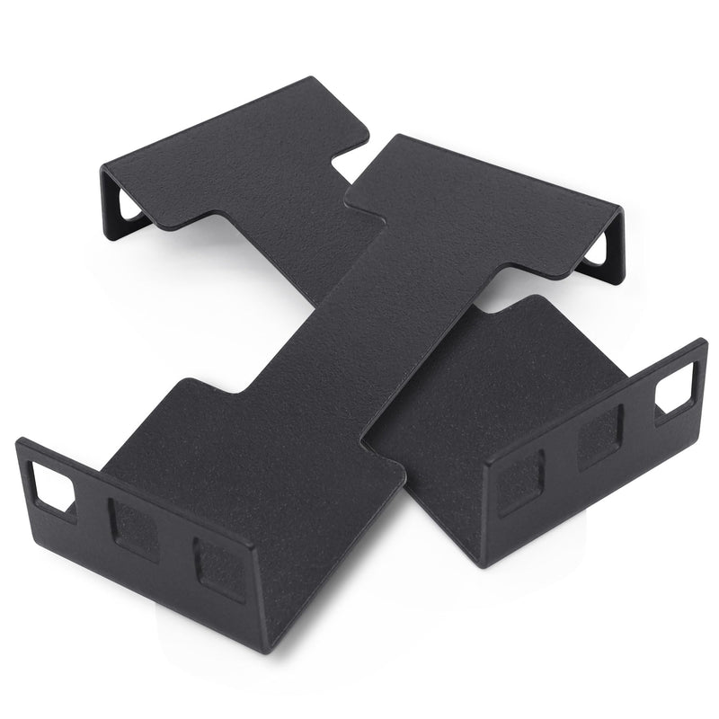 1U Server Rack Depth Extender, 3.94”(100mm) Extending Depth, Network Rack Extender, Recessed Rack Adapter Kit for 1U Rack, Black