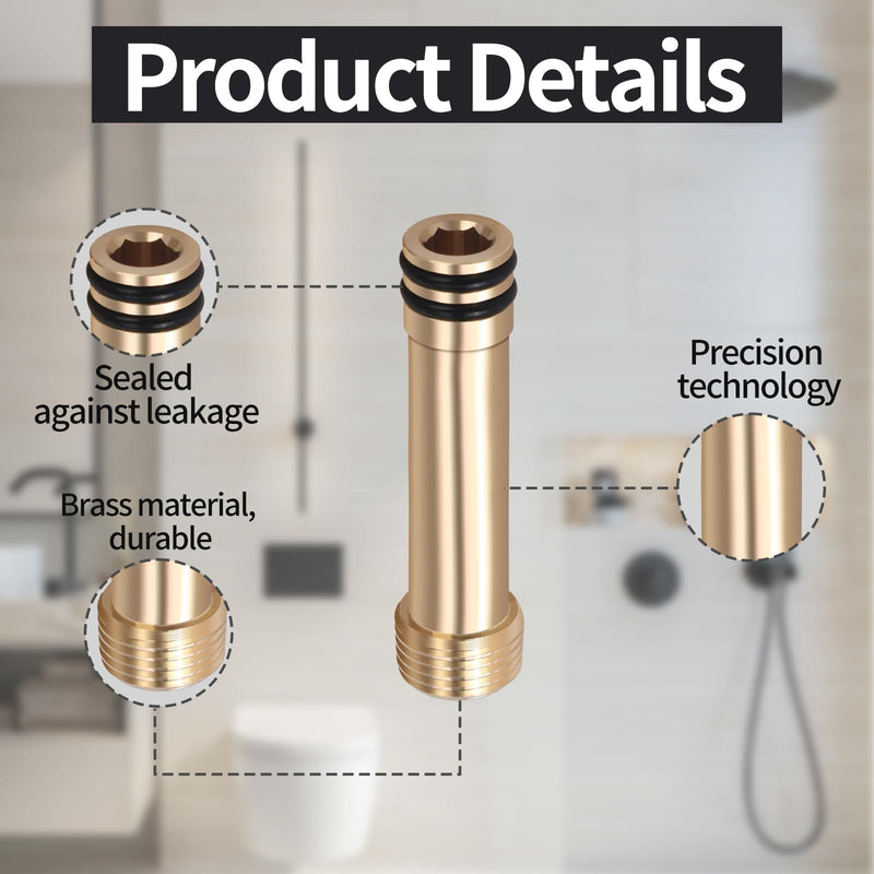 1247984，1247985，1247986 Extender To Mount The Shower Drop Elbow To The Shower Wall,Compatible With K-98350 Awaken Wall Supply Elbow,Brass 1247984-1247985-1247986
