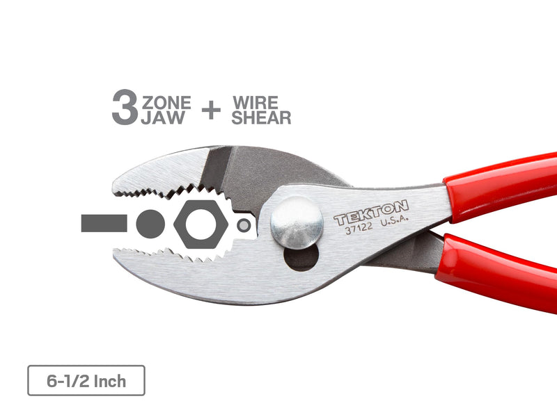 TEKTON Slip Joint Pliers Set, 3-Piece (6-1/2, 8, 10 in.) | PGA10103 | Made in USA