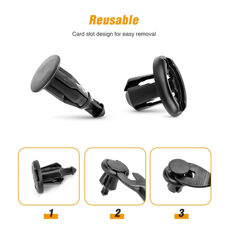GOOACC GRC-08 Honda and Acura Fender Clips-91503-SZ3-003 40 Pcs Fastener Rivet Clips Nylon Bumper Automotive Furniture Assembly Expansion Screws Kit Auto Body 10mm-40PCS 40Pcs 10mm Clips 40PCS Fastener Clips-10mm