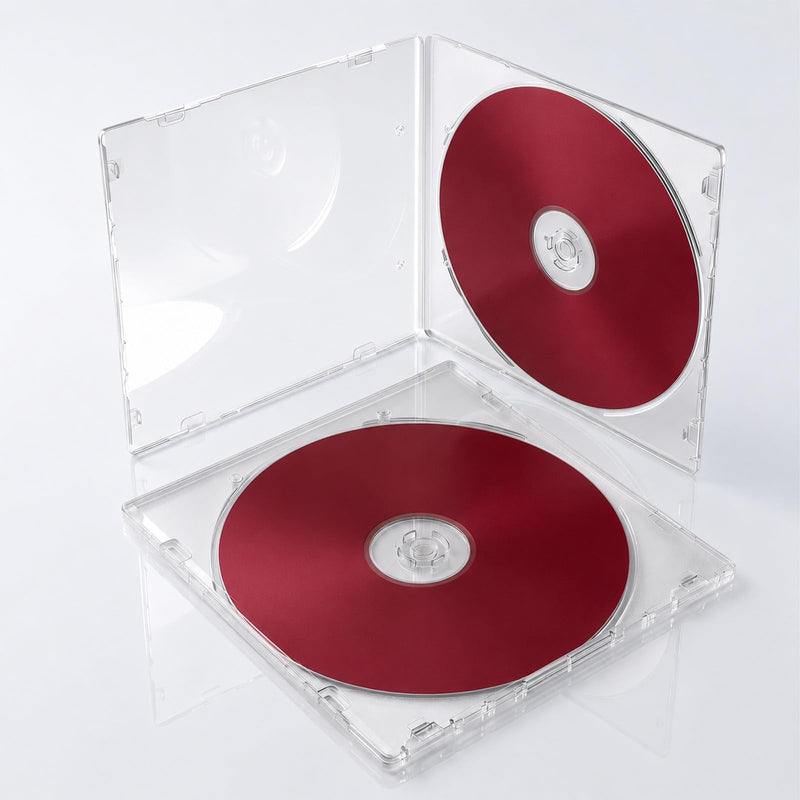 5 Pack CD DVD Blu-Ray Clear Slim Jewel Cases, 5.2 mm | CD Case Slim Single Super Clear PP Poly Plastic CD DVD Case Disc Storage Wallets(Clear, 5.0 × 4.9 × 0.2 in)