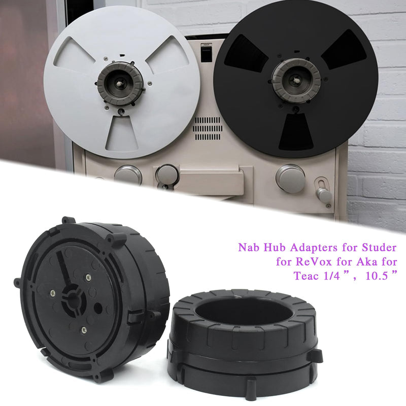 NAB Hub Adapter Pair for 10.5-Inch Reel-to-Reel Tape Recorders | Universal NAB hub adapter pair for 10.5 inch open tape recorders, made for secure mounting and stable use