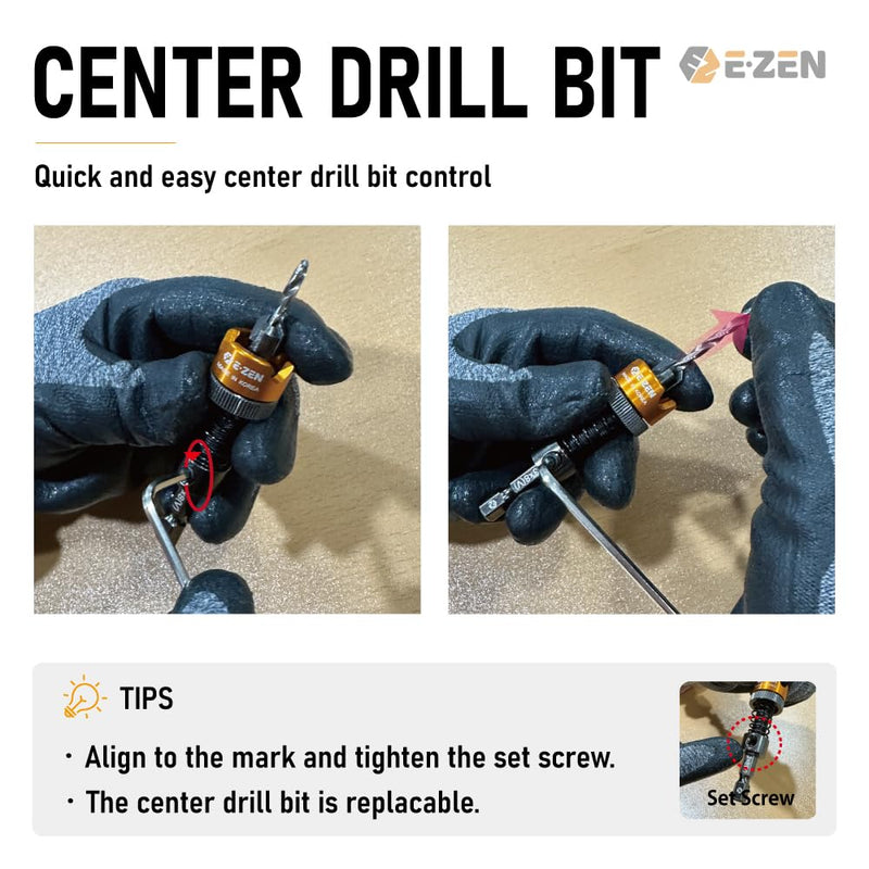 Depth Adjustable Countersink Drill Bit (3 x 8mm, 1/8" x 5/16") 1PCS 3 x 8mm (1/8" x 5/16")