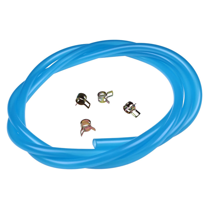 ZTUOAUMA 7' Long 1/4'' ID 3/8'' OD Blue Fuel Line Kit with Clamps Compatible with Small Gas Diesel Powersports Generators Engines Snowmobile Dirt Bike Quad Motorcycle Go Kart Golf Cart
