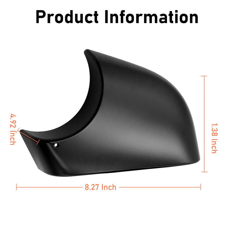 Jaronx Compatible with Tesla Model Y Mirror Lower Cover 2018-2025,Left Drive Side Rearview Mirrors Base Trim Bottom Cover Replacement for Tesla Model Y Accessories(Left) Left Side Black