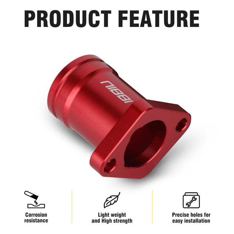 NIBBI Predator 212 intake manifold,fit for Predator 196cc 212cc 224cc Engine Performance Parts,Perfect for Coleman ct200u bt200x Go Kart Mini Bike (Red) Red
