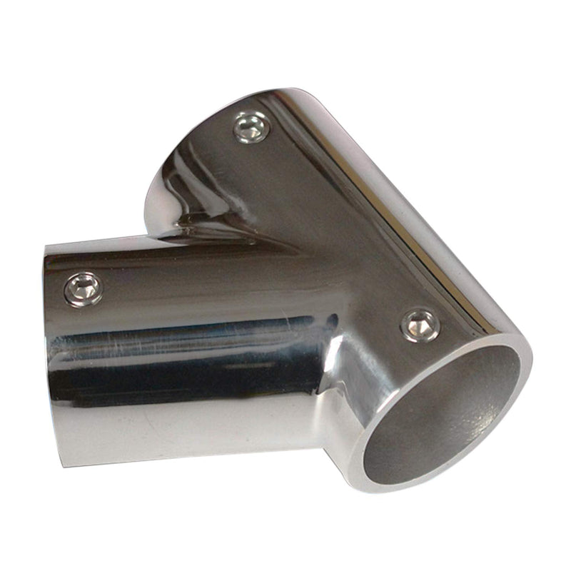 NRC&XRC Marine Grade 316 Stainless Steel Polished Left and Right Hand Rail Fitting- 60 Degree T/Tee for 1" Tube 1"