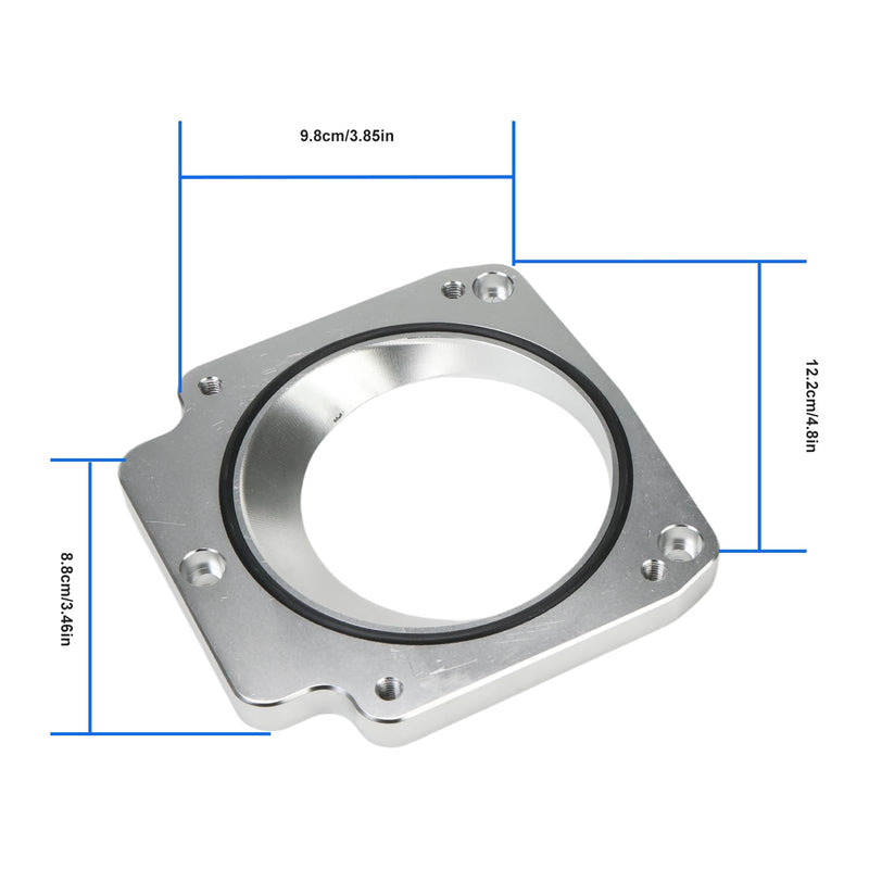 LS Throttle Body Adapter 92mm Compatible for LS1 3 Bolt Intake Manifold to LS3 4 Bolt Throttle Body DBC LM7 LR4 LQ4 LS6 L59 LQ9 LM4 L33 LSX 4.8L 5.3L 5.7L 6.0L Billet Replace#551513