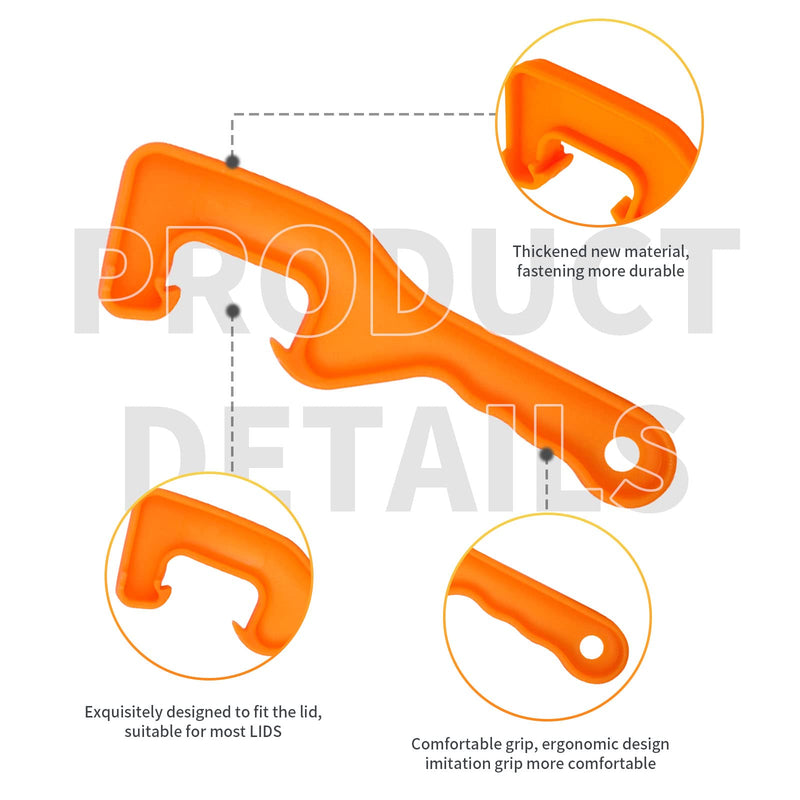 1Pcs Aluminum 3Pcs Plastic Bucket Lid Opener 5 Gallon Paint Can Opener Lid Wrench Metal Can Opener for Home Industrial
