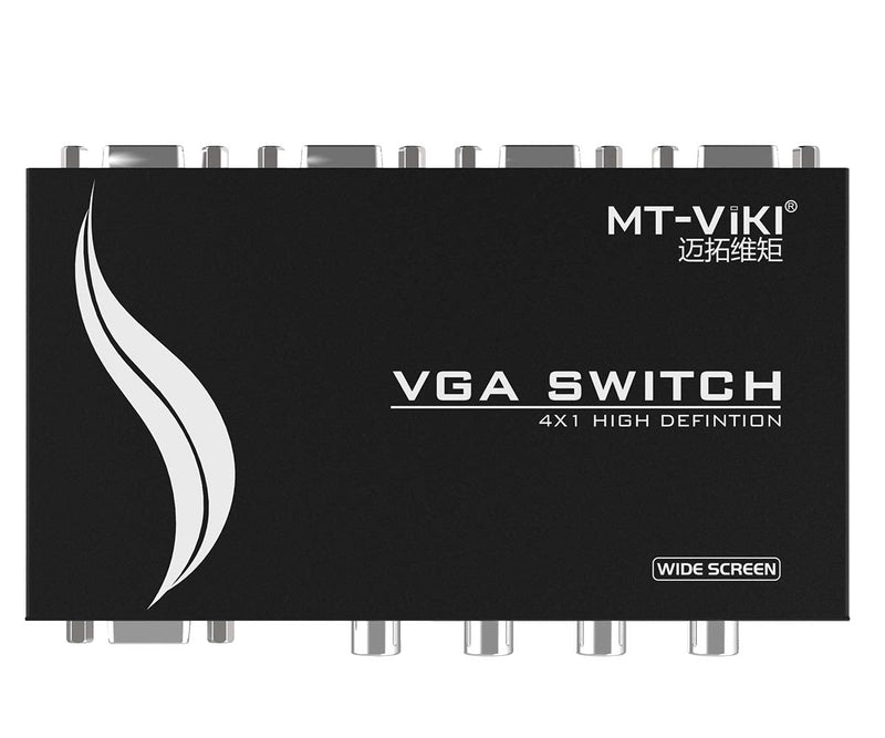 MT-VIKI 4 Port VGA Switch Video Selector Switcher Box (4 Input 1 Output) 4 in 1 out