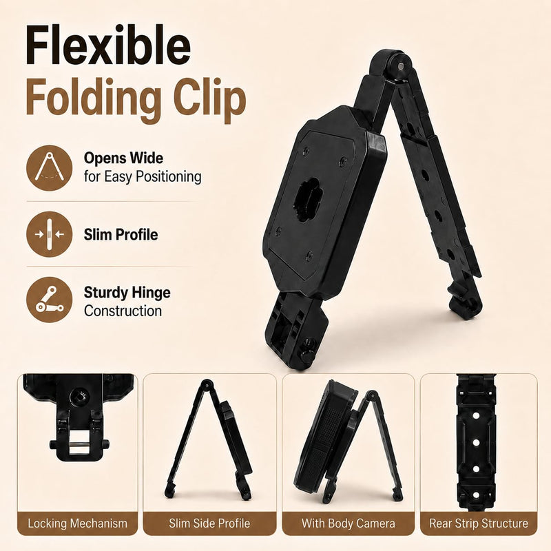 Single Body Camera Mount Compatible with Axon Body Camera 2/3/4, Lightweight ABS & Stainless Steel Holder, Portable Uniform Wear Mount Bracket Single