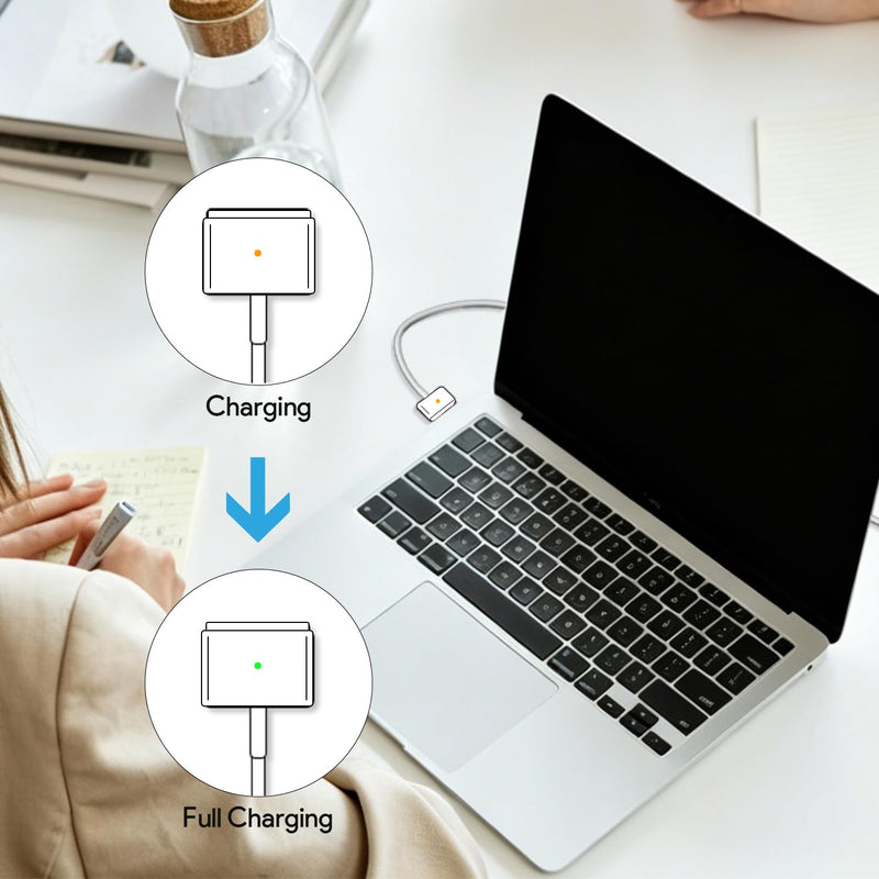 45W Mag2 T-tip Laptop Power Adapter Magnetic Mac Book Air Charger, Compatible with 11-inch & 13-inch Mac Book Air Released After Mid 2012 (2012-2017 Models)