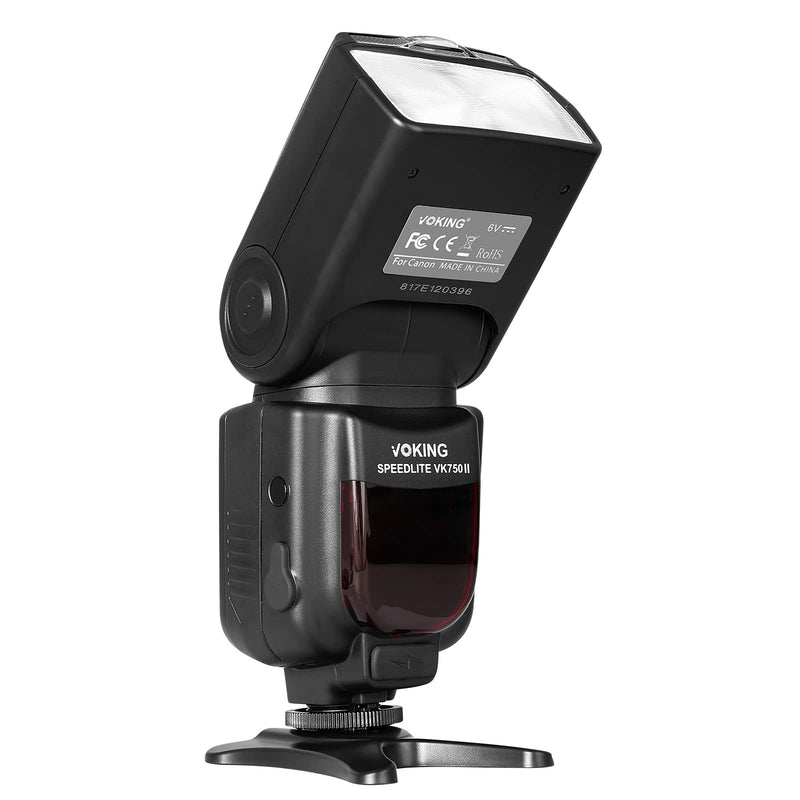 VK750II TTL Flash Speedlite with LCD Screen for Canon DSLR Camera | Front and rear curtains Sync, Work with EOS 60D 70D 77D 80D Rebel T7i T6i T6s T6 T5i T5 T4i T3i and Other DSLR Cameras