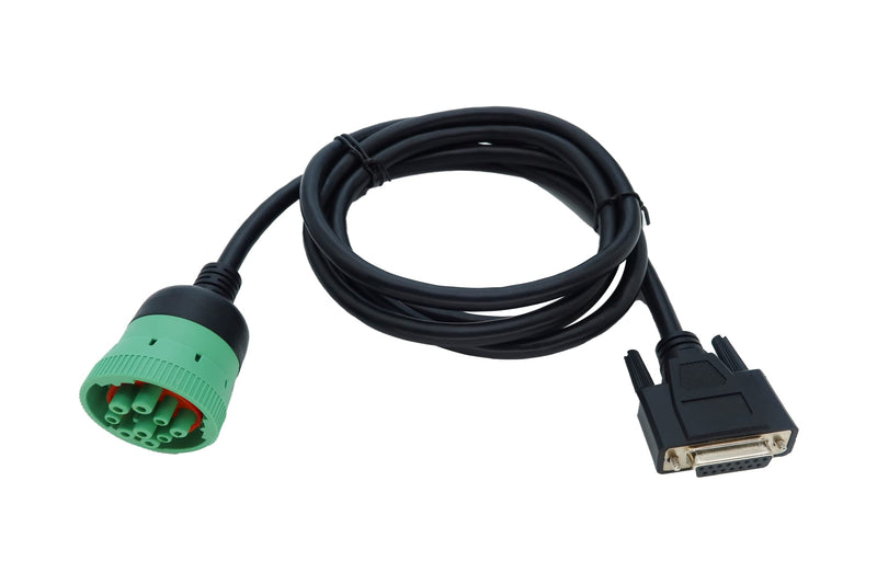 Type2 Green 9Pin J1939 to DB15 ELD Cable for Fleet Management ELD Device for Truck 6.6ft/2M