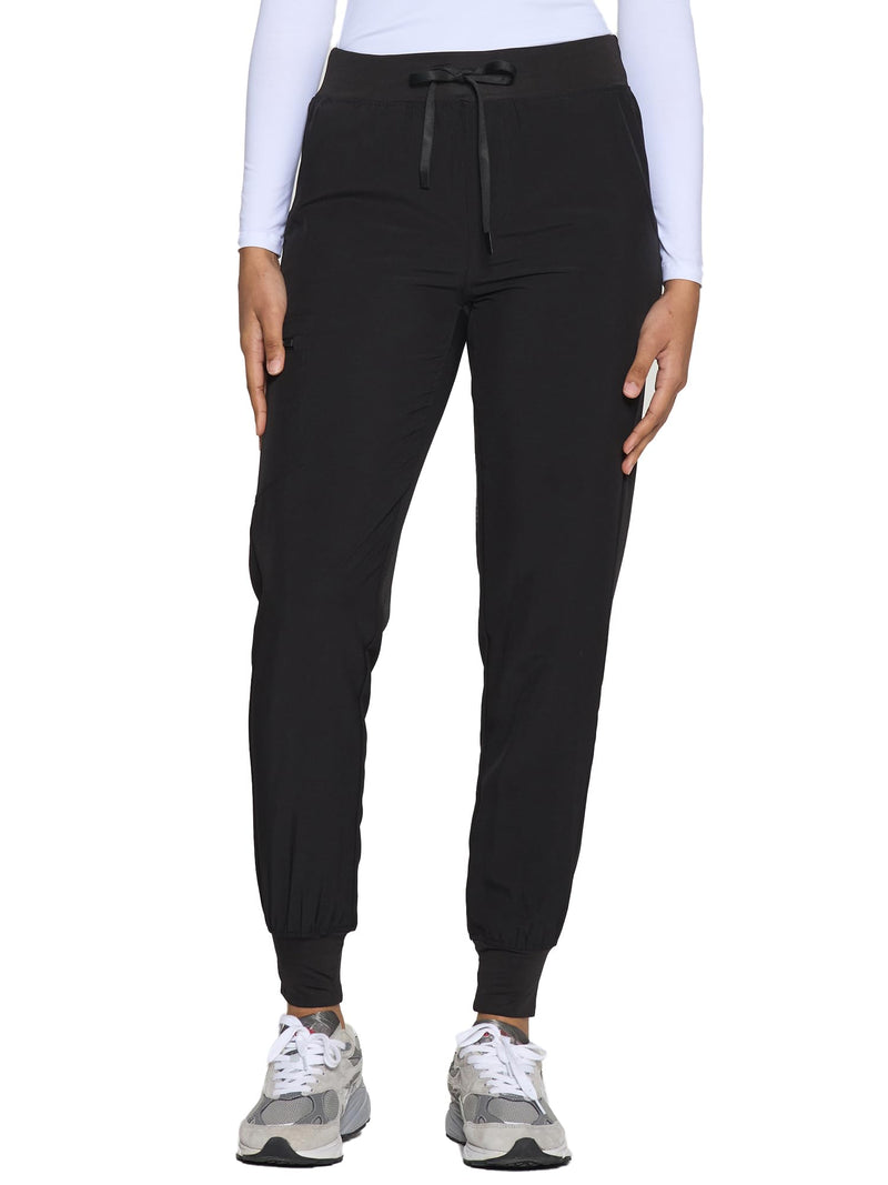 COZYFIT Womens Scrub Pants - Soft Stretch Yoga Style with 5 Pockets, Slim Fit Jogger Scrubs Pants for Women Standard 3X-Large Black