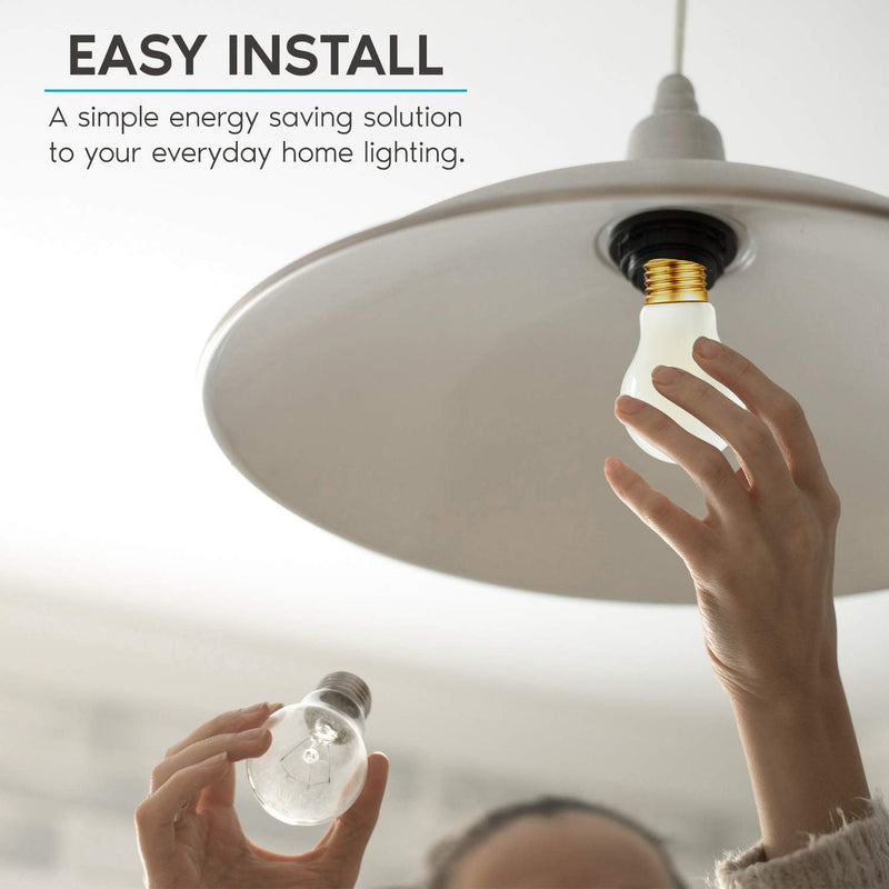 E26 Edison Bulb 6W=60 watt Light Bulb Frosted Dimmable Warm White 2700K Edison Light Bulb 60 Watt AC120V A15 led Bulb for Ceiling Fan,Vanity,Refrigerator,Wall scones 600lm E26 Light Bulb 6Pack 6w=60w 2700k Warm White