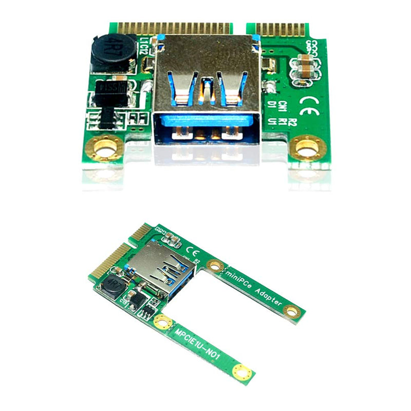 Acxico 1Pcs Mini PCI-E Card Slot Expansion to USB 2.0 Adapter Riser PCI Express Adapter Card PCI-E to USB 2.0 Expansion Card