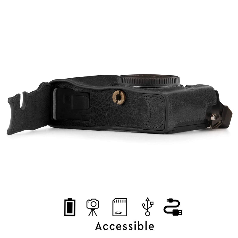 Mega Gear Canon PowerShot G1X Mark III Ultra Light Neoprene Camera Case, with Carabiner, Black (MG1378) Compact