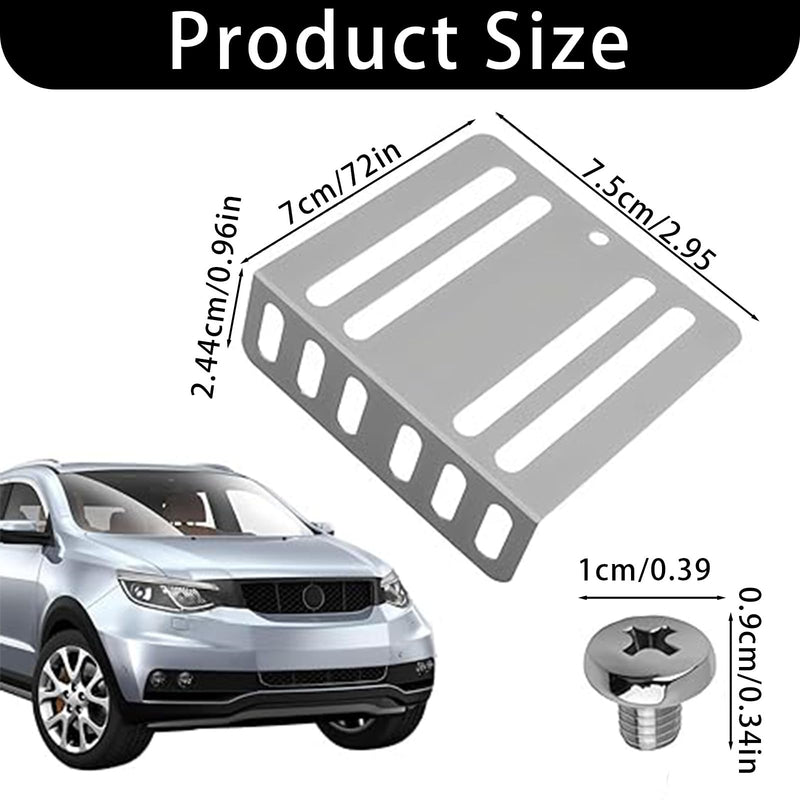 2 Pack Double DIN Installation Kit, Universal Silver Metal Brackets with 8 Screws, Automotive Radio Mounting Tools Kit for Car Stereo Audio Fixing