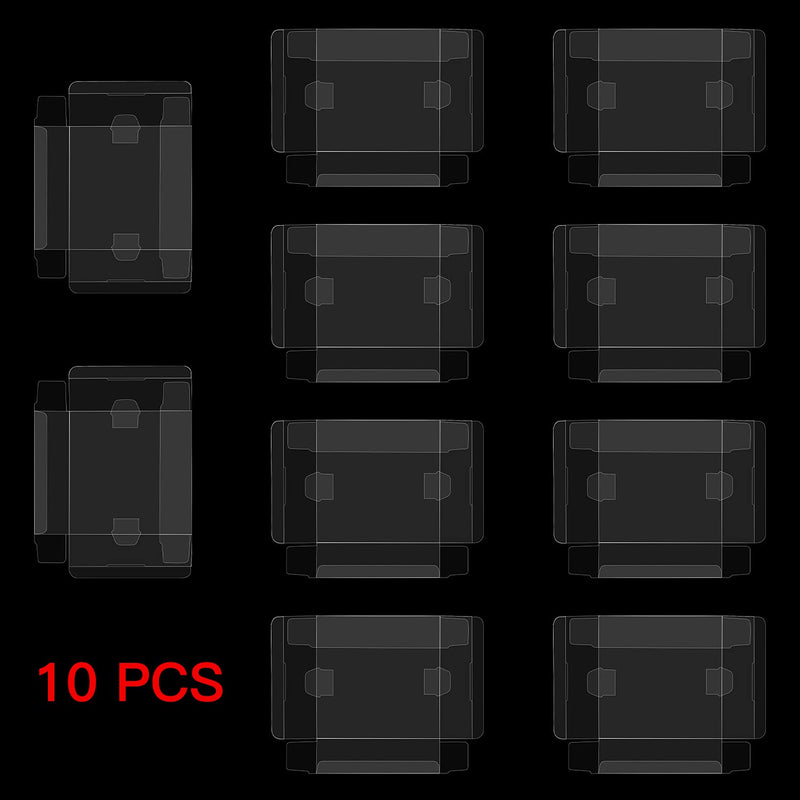 10-Pack Clear Case Protectors Compatible with Nintendo DS - 0.35mm Archival-Grade Acid-Free PET for NTSC Box Storage & Display, Crystal Shell Sleeves & Transparent Game Dust Covers