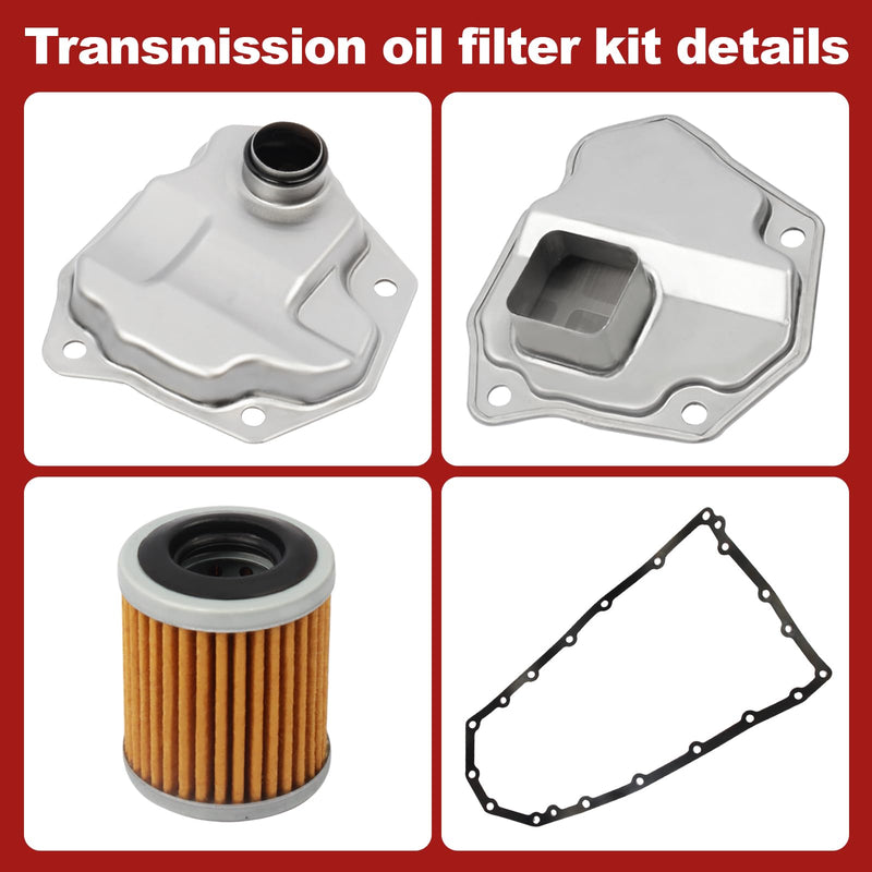 Transmission Oil Filter kit Compatible with NISSAN ALTIMA 2007-2013| NISSAN JUKE 2011-2016|NISSAN ROGUE 2008-2016| 313971XF0D, 317281XF03, 317281XF0A, 317281XZ0D, 31728X480A