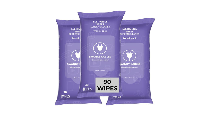Screen Cleaner Wipes: Electronic Wipes for Screens - Computer Screen Wipes for Lens, Phone, Tv Screen and Monitor Cleaning - Tech Wipes & Microfiber Cloth (Soft Wipes, 90 Count) Soft Wipes
