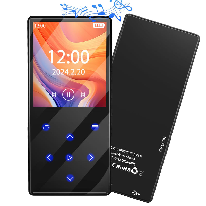 Gueray 128GB MP3 Player Bluetooth HiFi Sound MP3 Players with Speakers Support FM Radio Voice Recorder TF Card Digital Music Player Bluetooth MP3 Player 128 GB