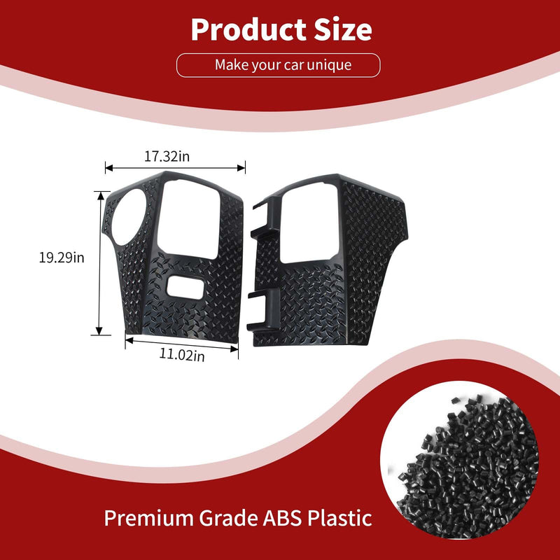 for Wrangler JK Rear Corner Body Armor, Tail Light Cover Guards Protector Compatible with 2007-2017 Jeep Wrangler JK JKU Rear Quarter Panel Black Exterior Accessories 2pcs