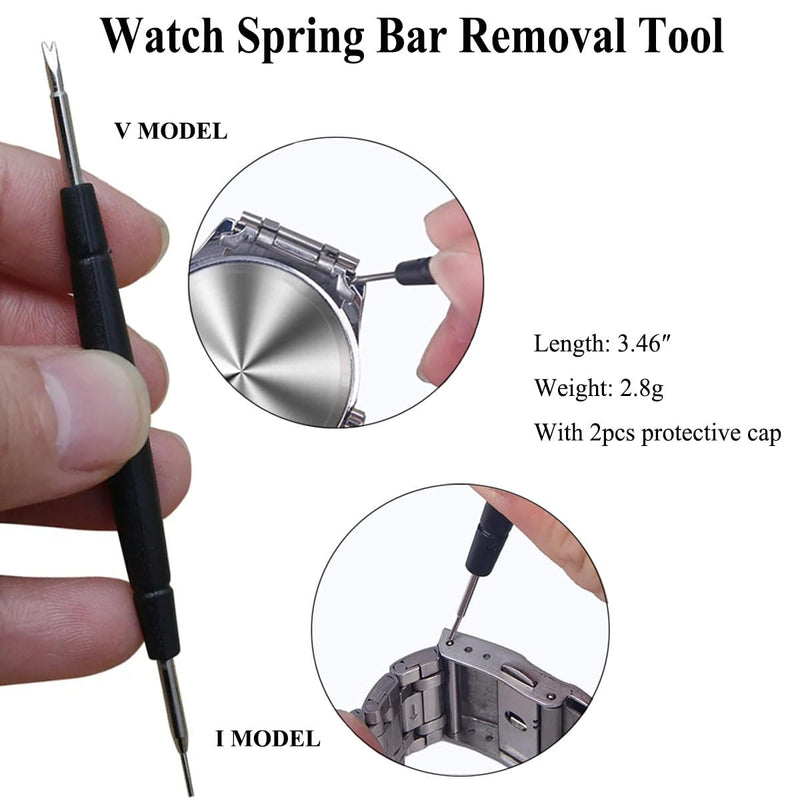 Watch Battery Replacement Tool Kit, 3 Point Large Wrench for Wristwatch Case Back Open, Back Removal Tool with 18 Bits, Watch Holder, Anti-Static Tweezers, Screwdrivers, Spring Bar Tool Silver