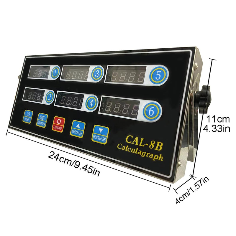 Kitchen Timer Commercial Restaurant Timer 6 Channel LED Digital Timers Loud Ring Alarm Cooking Reminder