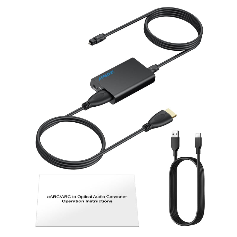  [AUSTRALIA] - AUTOUTLET HDMI eARC to Optical Audio Adapter - eARC/ARC to Optical Converter for TVs, Soundbars, Home Theaters, and Audio Systems, Support 192KHz Sampling Rate, Dolby 5.1 and DTS 5.1(NO CEC) HDMI eARC/ARC to Optical Conventer Not support CEC