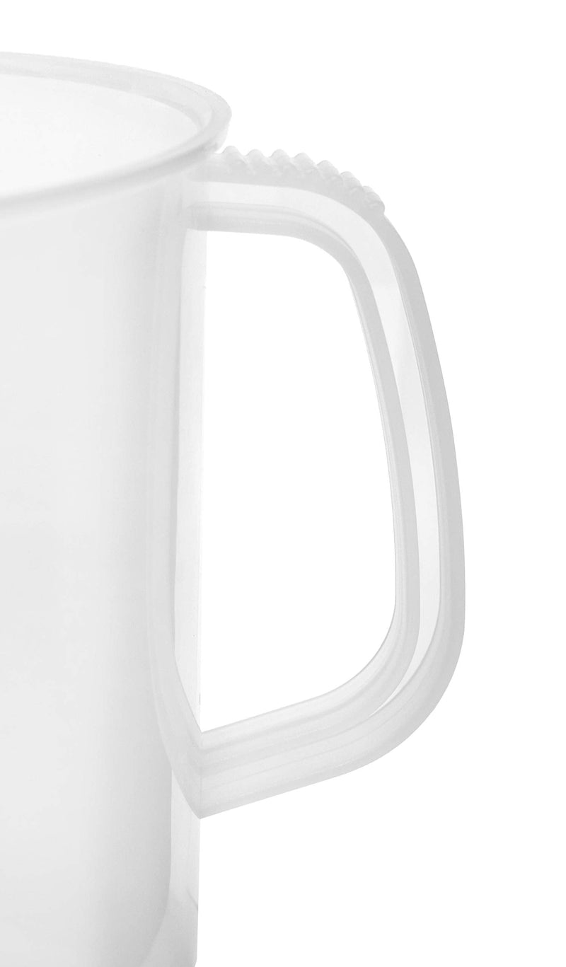 EISCO Plastic Pitcher, 1000mL (1L) - Short Form, Euro Design - Molded Graduations - Chemical Resistant & Autoclavable Polypropylene - Measuring Jug (Pack of 2) 1 Liter (Pack of 2)