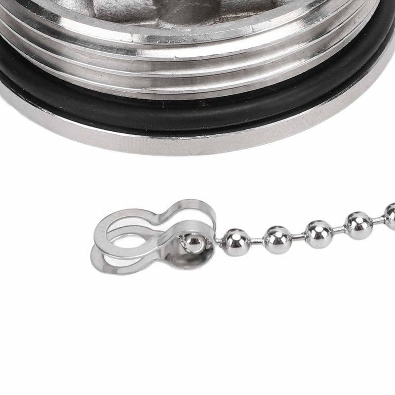 2 Inch Boat Fuel Tank Cap 316 Stainless Steel Polished Deck Fill Cap with Key Marine Hardware for Yachts Caravans RV Trucks