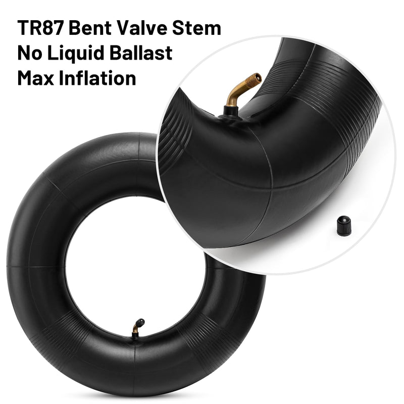 Heavy Duty 4.80-8/4.00-8 Inch Replacement Tire Inner Tube, 4.80/4.00-8 Innertube with TR87 Angled Valve for Wheelbarrows, Mowers, wagons and More for 4.80-8 4.00-8 480/400-8 Tires Pack of 2
