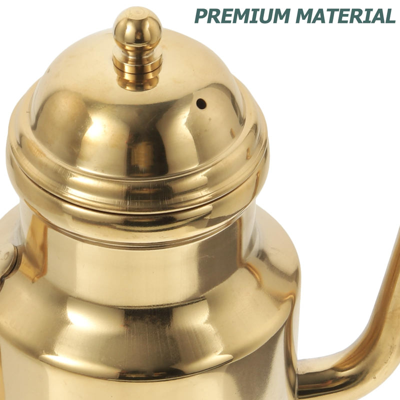 Cabilock 14oz Olive Oil Dispenser Bottle for KitchenGold Olive Dispenser Gold Stainless Oil Dispenser Bottle Vinegar Dispenser Can with Non-for Kitchen Gadgets, Air Fryer, Salad 14 Ounces Golden