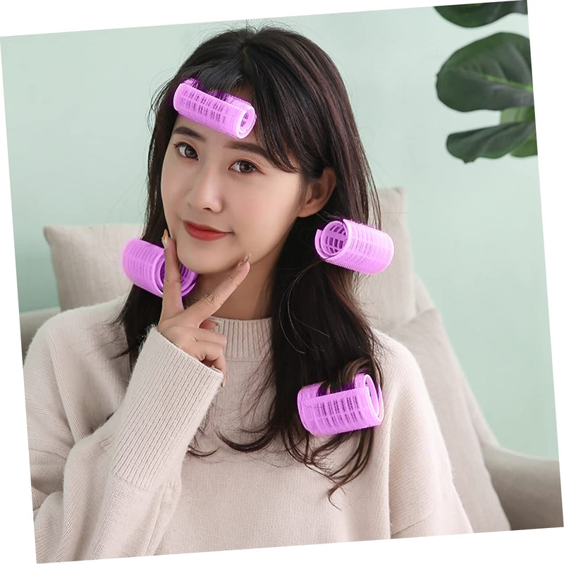 Hair Rollers Plastic Hair Curlers No Heat Self Grip 20 Pack Roller for Wet Reusable Styling Tools for Home Salon Use Compact Travel Hairdressing Curlers