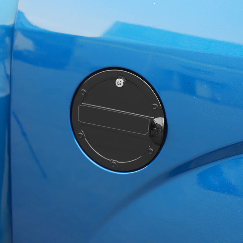 Linskip Fuel Tank Cap Cover with Lock Replacement for Ford F150 & f150 Raptor 2015 2016 2017 2018 2019 2020, Sporty Style Gas Door Cover for 2015-2020 F150 Exterior Accessories(Lock, Black) Black A with lock